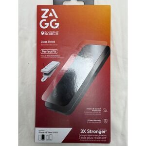ZAGG Screen Protector Unisex 6.6" Clear Glass Shield InvisibleShield 3X Stronger